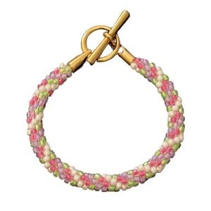 Wolf & Badge Neon Glass Seed Beaded Rope Toggle Bracelet